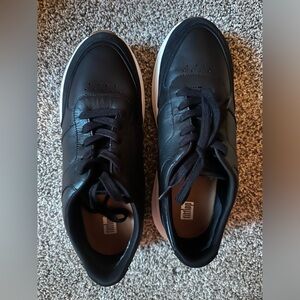 fitflop Flatform Sneakers - F-Mode - Black Leather/Suede - Size 8.5 - NEW No Box